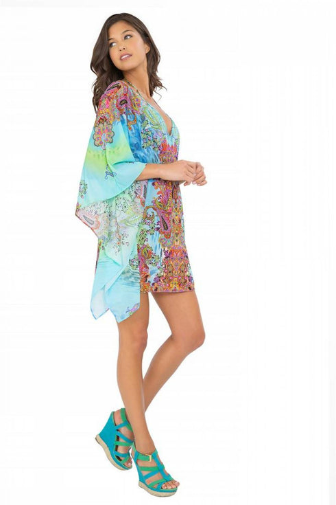 Luli Fama Tornasol Caftan Dress